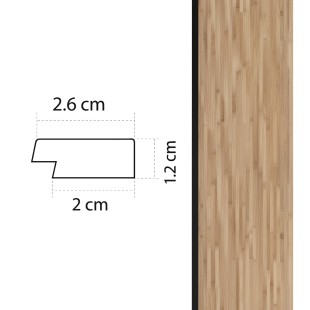 Baguette de finition droite Panelio Hugo Chêne clair 21*32*2700 mm