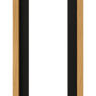 Kit baguettes droite et gauche lame effet 3 tasseaux Oak Craft Teck fond noir