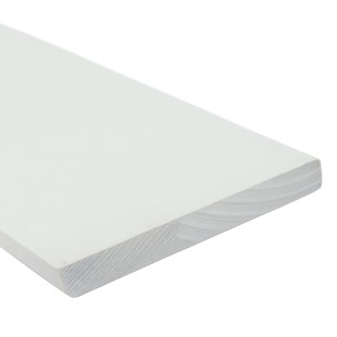 Plinthe carré Opéra en pin massif Merkusii enduit Gesso 12*80*2200 mm