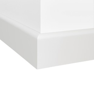 Plinthe thermoplaquée MDF blanc bord arrondi 15*80*2400 mm