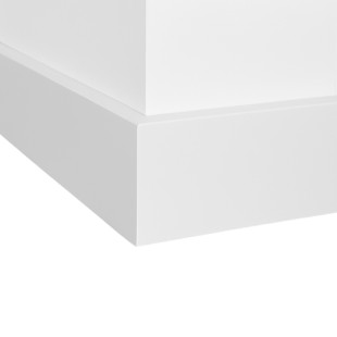 Plinthe thermoplaquée MDF blanc bord carré 14 ou 15*80*2400 mm