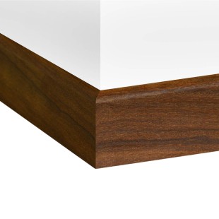 Plinthe Cumaru massif brut pré-poncé un bord arrondi 15*90*2200 mm