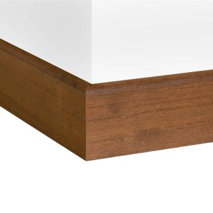 Plinthe Ipe massif brut pré-poncé un bord arrondi 15*90*1000 mm à 2350 mm