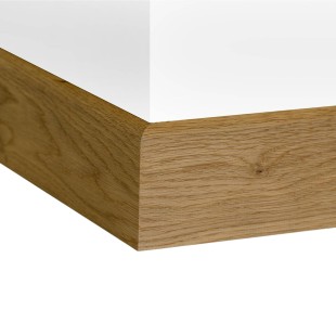 Plinthe Chêne massif brut un bord arrondi 12*90*2400 mm