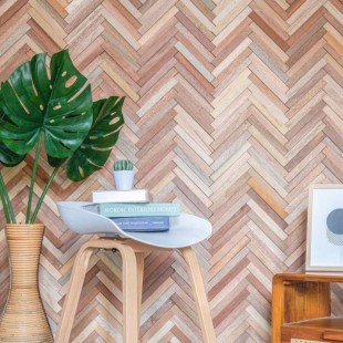 Parement mural bois massif effet 3D Spina 10-18*300*465 mm