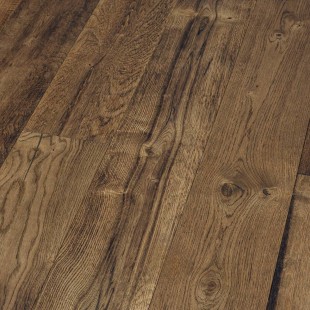 Parquet contrecollé Intenso huilé brun torréfié brossé 15/4*190*680-1900 mm