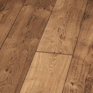 Parquet contrecollé Voluto huilé brun torréfié brossé 15/4*190*680-1900 mm