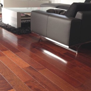 Parquet massif Merbau verni 4 chanfreins 15*120*400 à 1200 mm