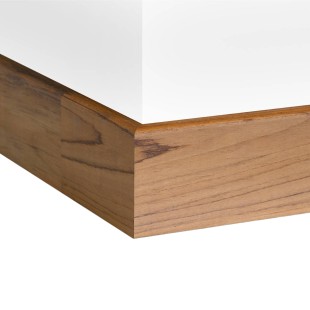 Plinthe Teck Indonésien massif abouté huilé un bord arrondi 15*90*1800 mm