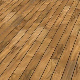Parquet massif Teck Indo huilé joint pont bateau noir intégré 12*90*300 à 900 mm