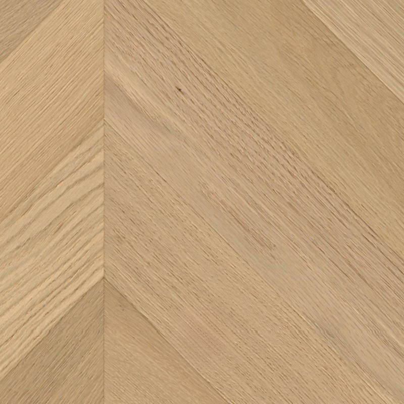 Parquet contrecollé point Hongrie Chêne brossé verni bois brut 14/3*90*510/600 m