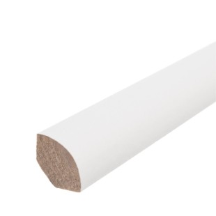 Quart de rond MDF blanc 14*14*2400 mm