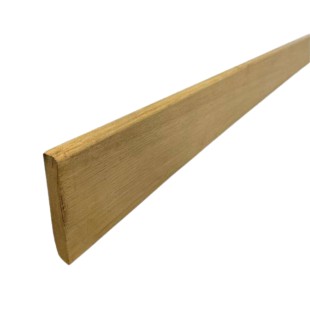 Plinthe Chêne massif brut un bord arrondi 12*90*2400 mm