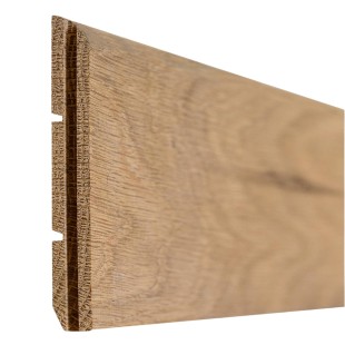 Plinthe Chêne massif brut un bord arrondi 12*90*2400 mm