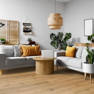 Presto Chêne parquet contrecollé brossé vernis mat 14/3*220*600-2200mm