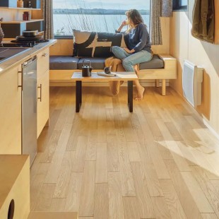 Topaze vernis Parquet contrecollé Chêne clic 4ch HDF