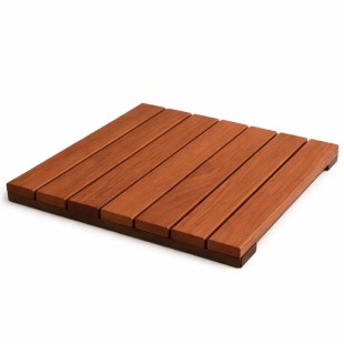 Dalle Padouk 38*500*500 mm 7 lames profil lisse