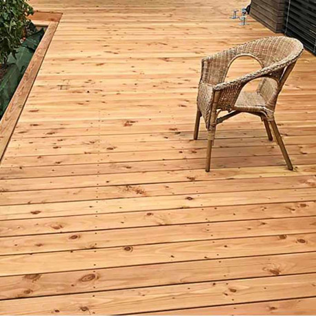 Terrasse Douglas Naturel 1 Face Hors Aubier 28x145 2 faces Lisses