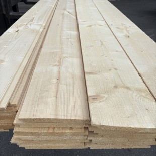 Volige Sapin mi-bois Cl2 1 face brute 16*185 mm