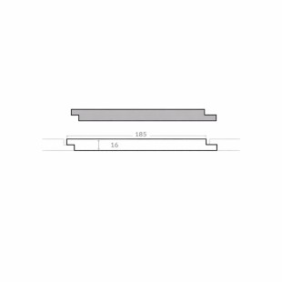 Volige Sapin mi-bois Cl2 1 face brute 16*185 mm