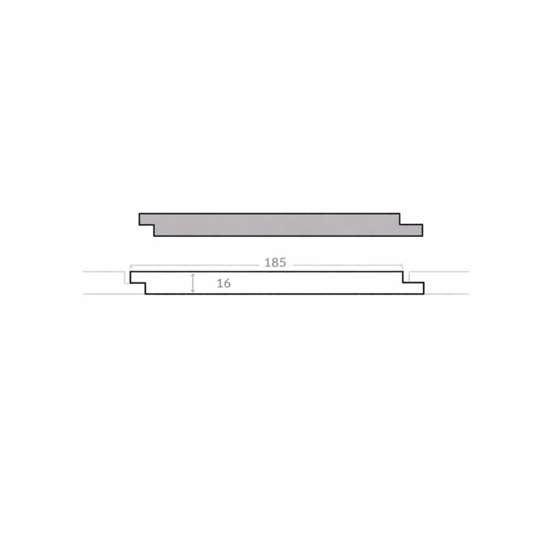 Volige Sapin mi-bois Cl2 1 face brute 16*185 mm