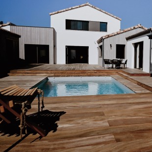 Terrasse Cumaru KD 0.95 m à 1.55 mètres en 21*145 profil 2 faces lisses