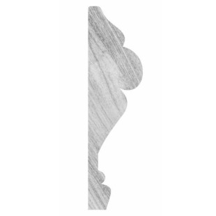 Cimaise moulurée Opéra en pin massif Merkusii enduit Gesso 18*62*2200 mm
