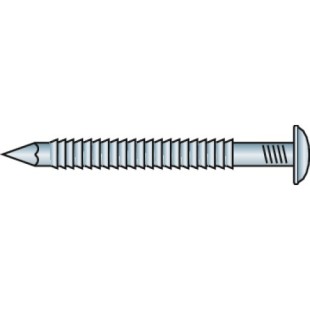 Pointe bardage annelée tête bombée inox A4