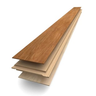 Chêne Satiné vernis Parquet contrecollé clic 4ch HDF