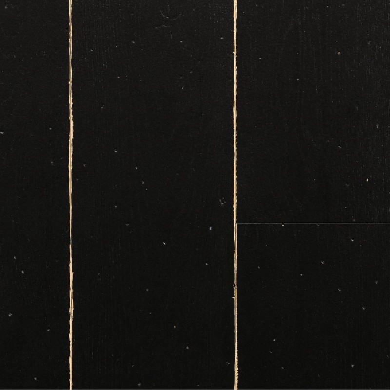 Parquet contrecollé Chêne brossé verni peint noir 14/3*150*600 à 1800 mm