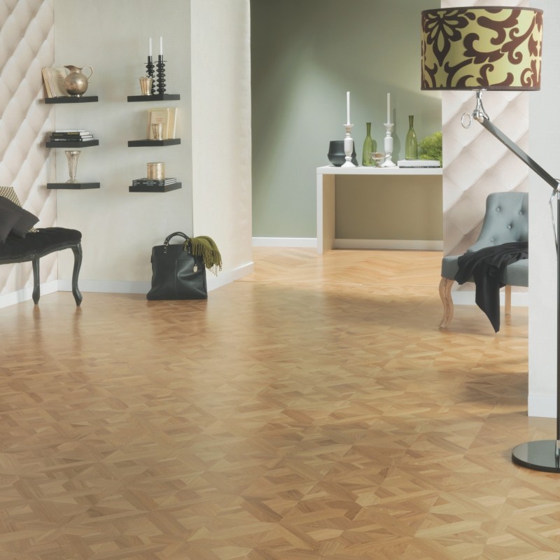 Dalle Chêne Carmen N°2 verni satiné Parquet contrecollé 14/3.2*392*392mm Classic