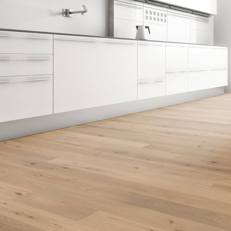 Parquet contrecollé Chêne brossé huilé aspect bois brut 14/3*190*680 à 1900 mm