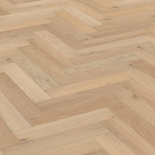 Parquet contrecollé bâton rompu Chêne verni aspect bois brut 4ch 14/3*90*540 mm