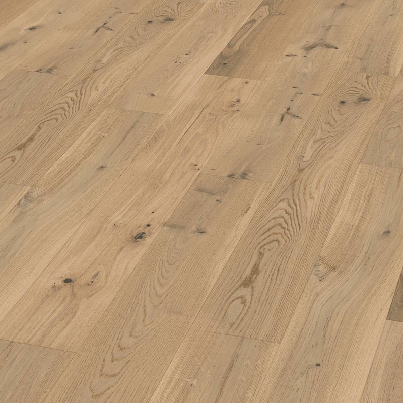 Parquet contrecollé Chêne verni aspect bois brut 2ch 12/3*180*500 à 1500/1800 mm