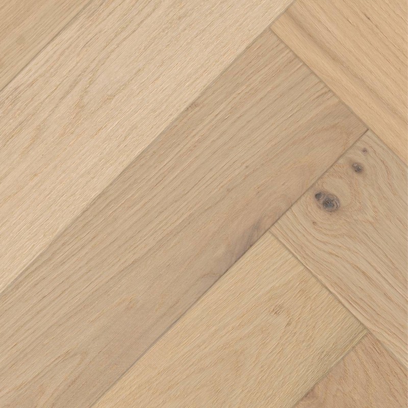 Parquet contrecollé bâton rompu Chêne verni aspect bois brut 4ch 14/3*90*540 mm