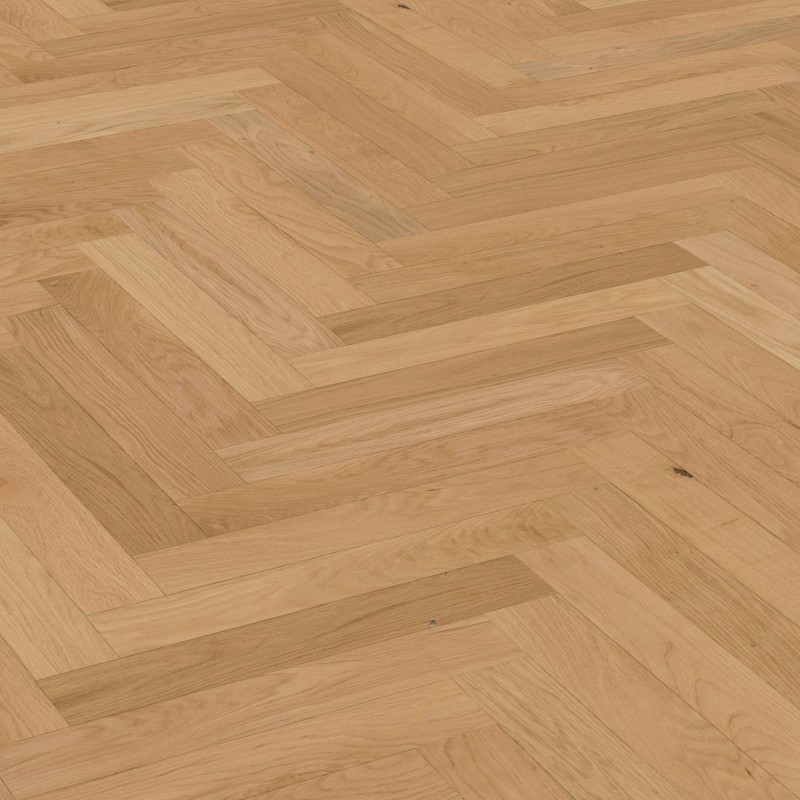 Parquet contrecollé bâton rompu Chêne verni naturel ultra mat 4ch 14/3*90*540 mm