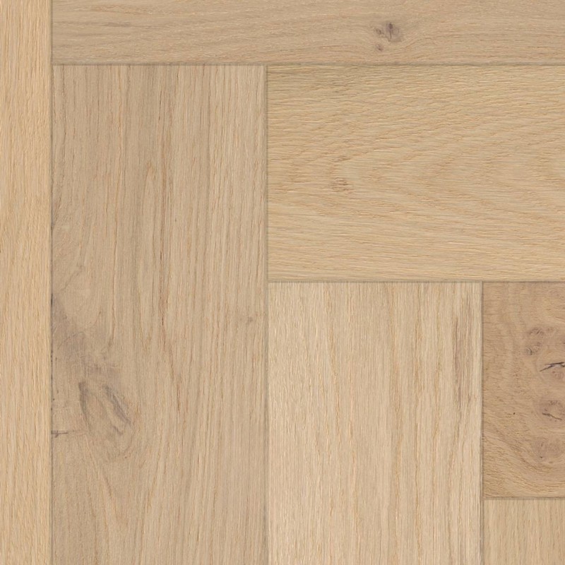 Parquet contrecollé bâton rompu Chêne verni aspect bois brut 4ch 14/3*90*540 mm