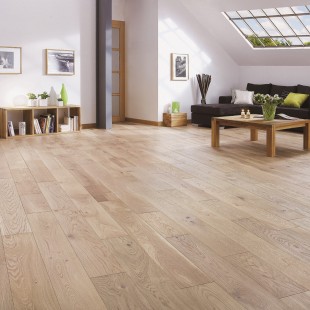Linen verni Parquet contrecollé Chêne clic 4ch HDF
