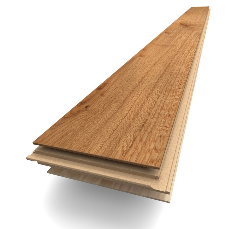 Huile Naturelle Parquet contrecollé Chêne clic 4ch HDF