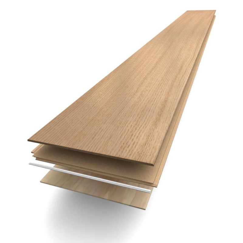 Linen verni Parquet contrecollé monolame Chêne clic 12/2.5*139*1210 mm Mix