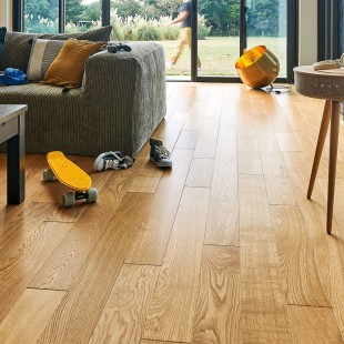 Opale vernis satiné Parquet contrecollé Chêne clic 4ch HDF