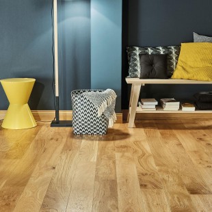 Opale verni satiné Parquet contrecollé monolame Chêne clic 12/2.5*139*1210mm Mix