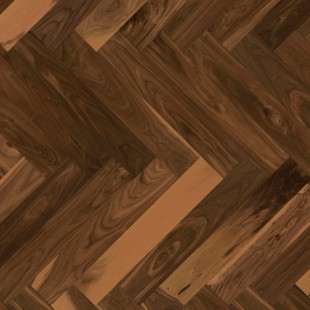 Noyer US verni satiné Parquet contrecollé Bâton rompu 4ch 14/3.4*139*800mm