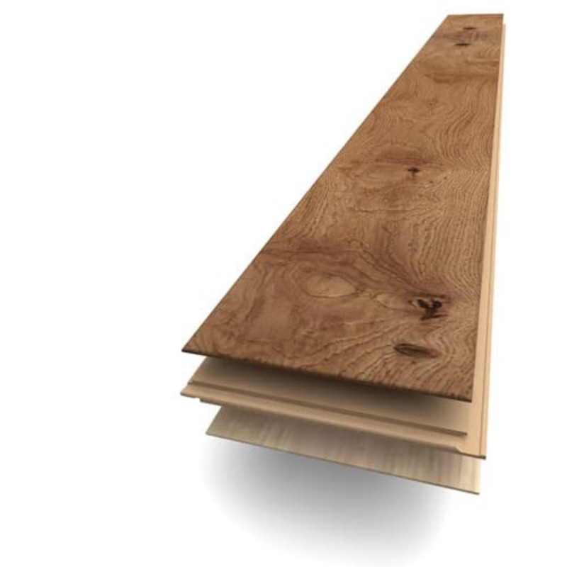 Noisette verni Parquet contrecollé Chêne R+L 4ch CP