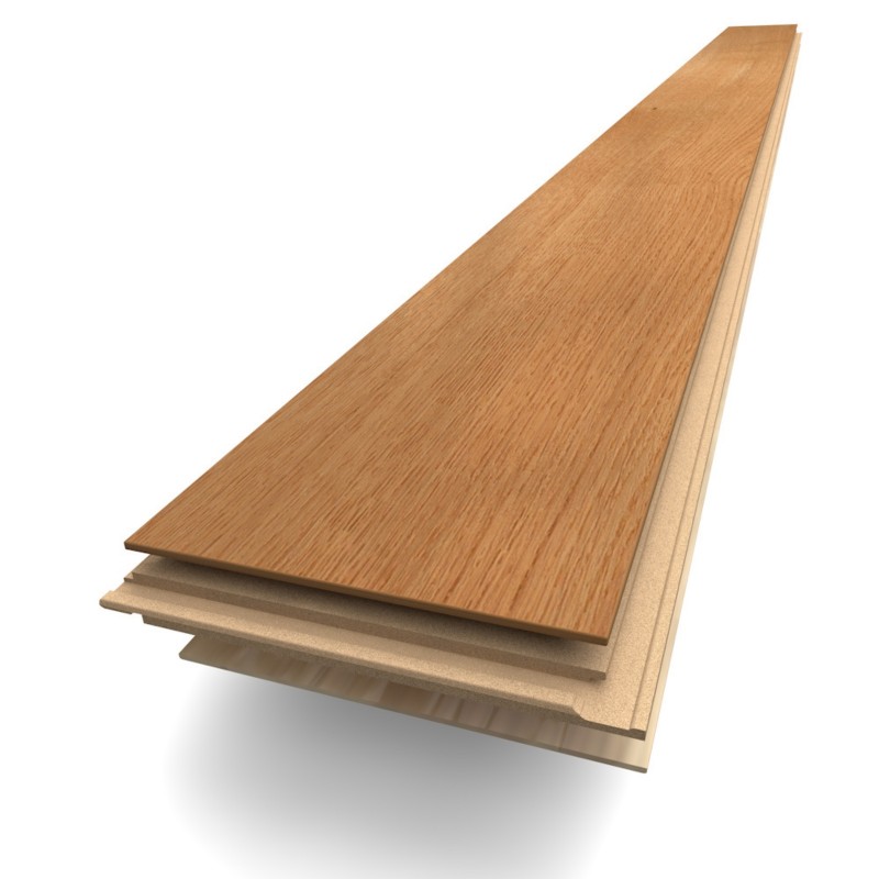 Opale vernis satiné Parquet contrecollé Chêne clic 4ch HDF