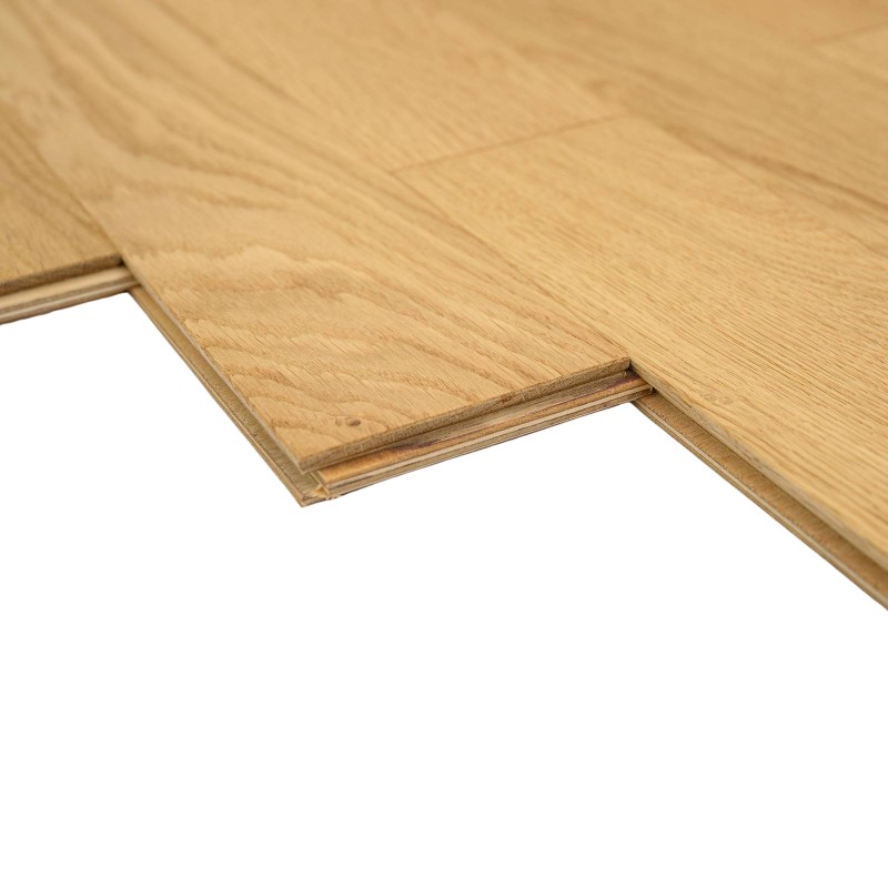 Parquet contrecollé brossé verni mat naturel 4 chanfreins 15/5*90*300 à 1200 mm
