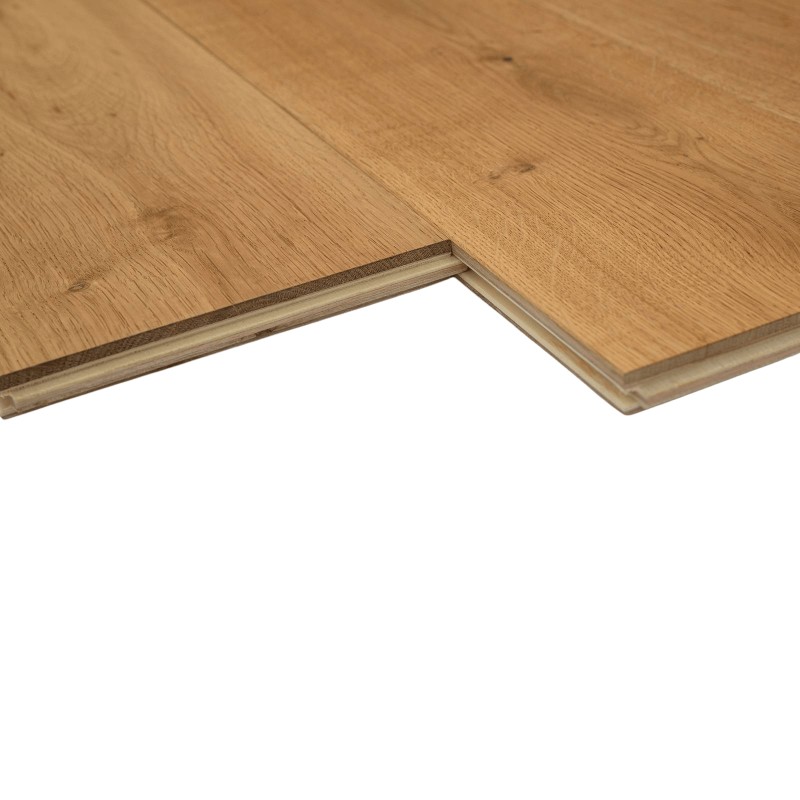 Parquet contrecollé Chêne brossé huilé nat 2 chanfreins 20/6*190*600 à 1900 mm
