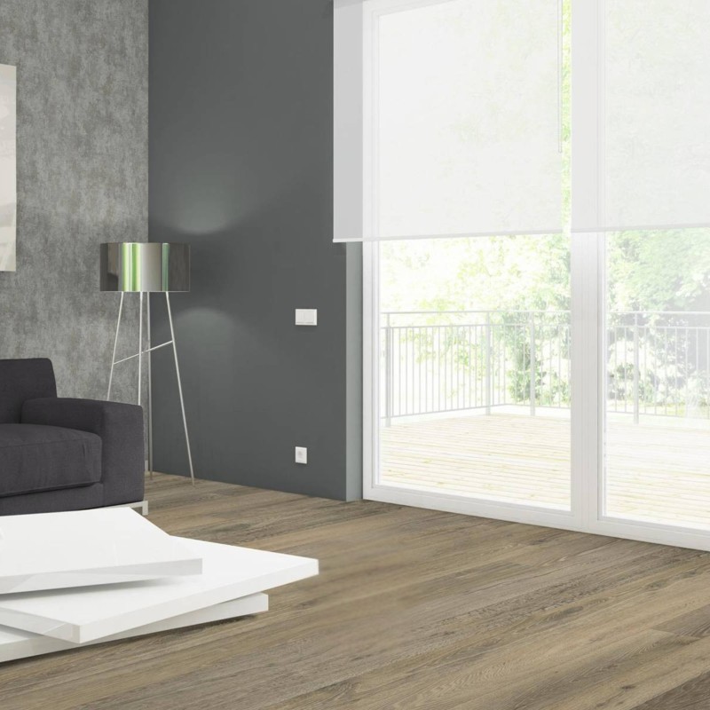 Parquet contrecollé Saumur Huilé gris brossé vieilli 15/4*220*800-2200 mm