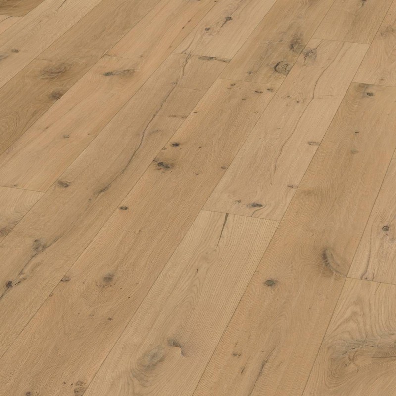 Parquet contrecollé Longère huilé bois brut vieilli bosselé 14/3*190*680-1900 mm