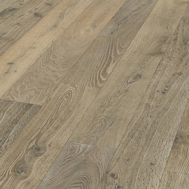 Parquet contrecollé Saumur Huilé gris brossé vieilli 15/4*220*800-2200 mm
